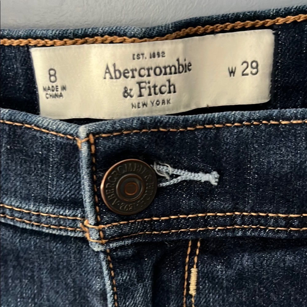 ABERCROMBIE AND FITCH Blue Denim Shorts - Picture 2 of 5